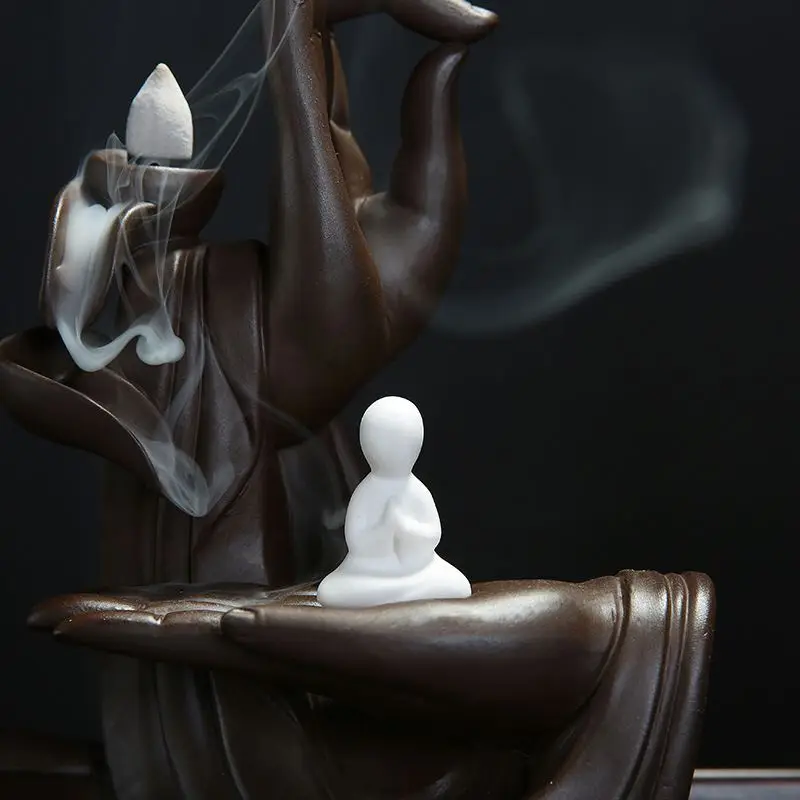 Backflow Incense Holder Waterfall Incense Sticks Censer Handmade Ceramic Home Decor Gift Statue