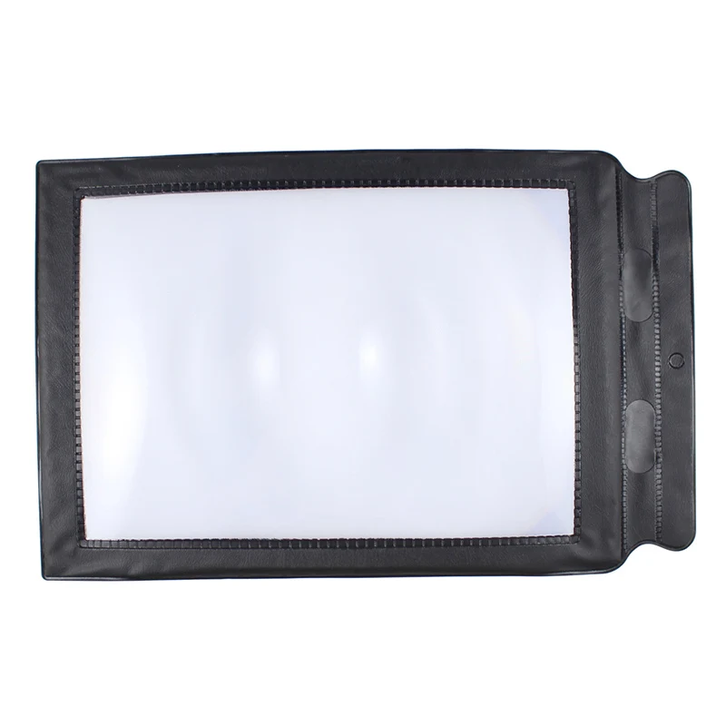 Factory PVC Lens A4 Full Page 3x Magnifier Sheet Large Magnifying Glass For Book Reading