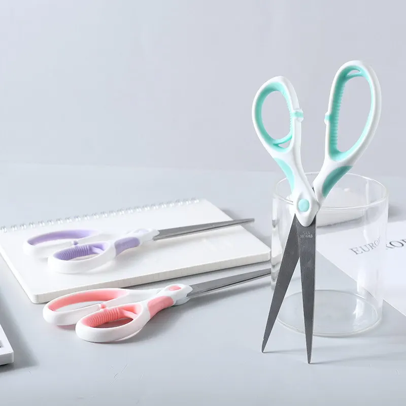 Macaron Color Simple Two-color Small Art Scissors Student Office Stationery Wholesale Paper Cutter Scissors