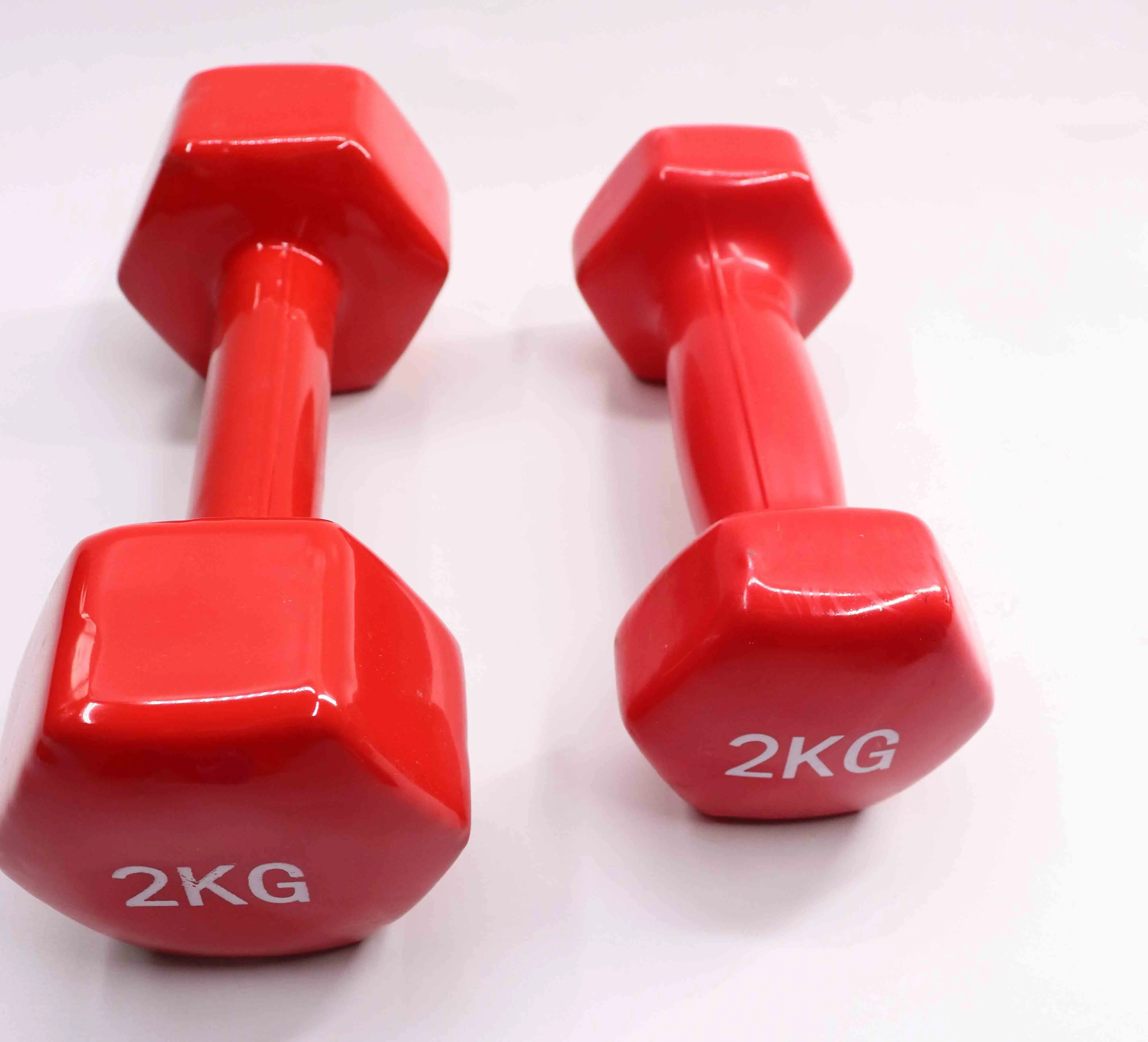Factory direct new process fitness equipment neoprene dumbbell color sports neoprene dipped plastic hexagonal female dumbbell