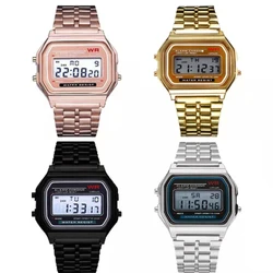 Reloj Montre Wholesale Retro G Shock Watch Cool Boys Electronic Watch Digital Alloy Square Shaped Sports Wrist Men Watch LED