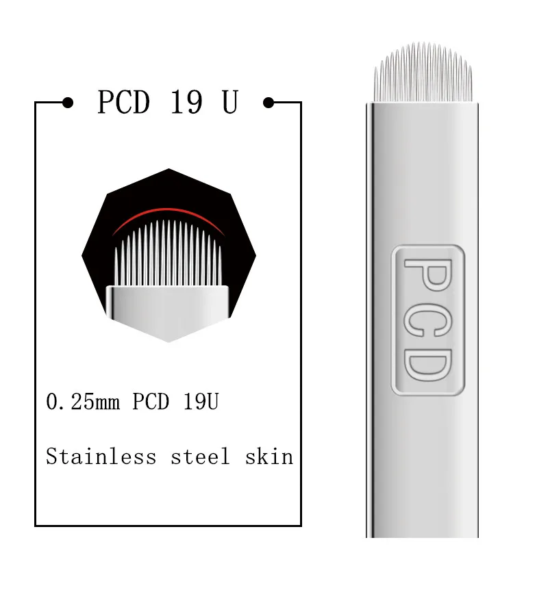 0.25mm 7F/9F/11F/12F/14F/16F/18F/12U/14U/18U Microblading Needle Eyebrow Tattoo Manual Pen White tattoo needle Eyebrow tattooing