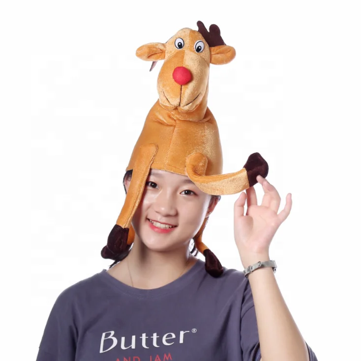 Wholesale Christmas Supplies Funny Novelty Santa Hat Crazy for Accessories Party