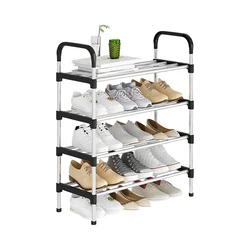 4 слоя легкий обувные полки для хранения Организатор для прихожей с многослойным покрытием сборка простая маленькая стойка для обуви