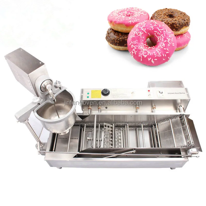 Commercial electric gas donut fryer fully automatic donuts maker machine / donuts production line