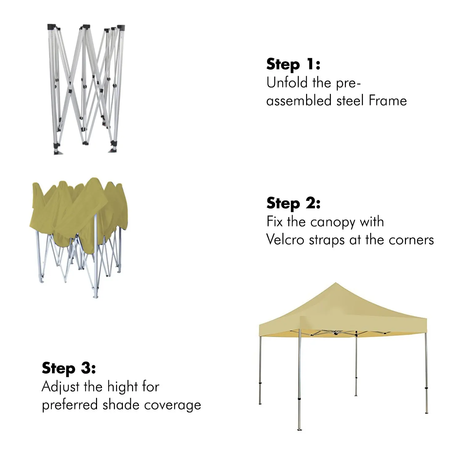 straight Portable Instant Folding Gazebo  easy Pop Up Shade canopy Tent Home Outdoor Party garden
