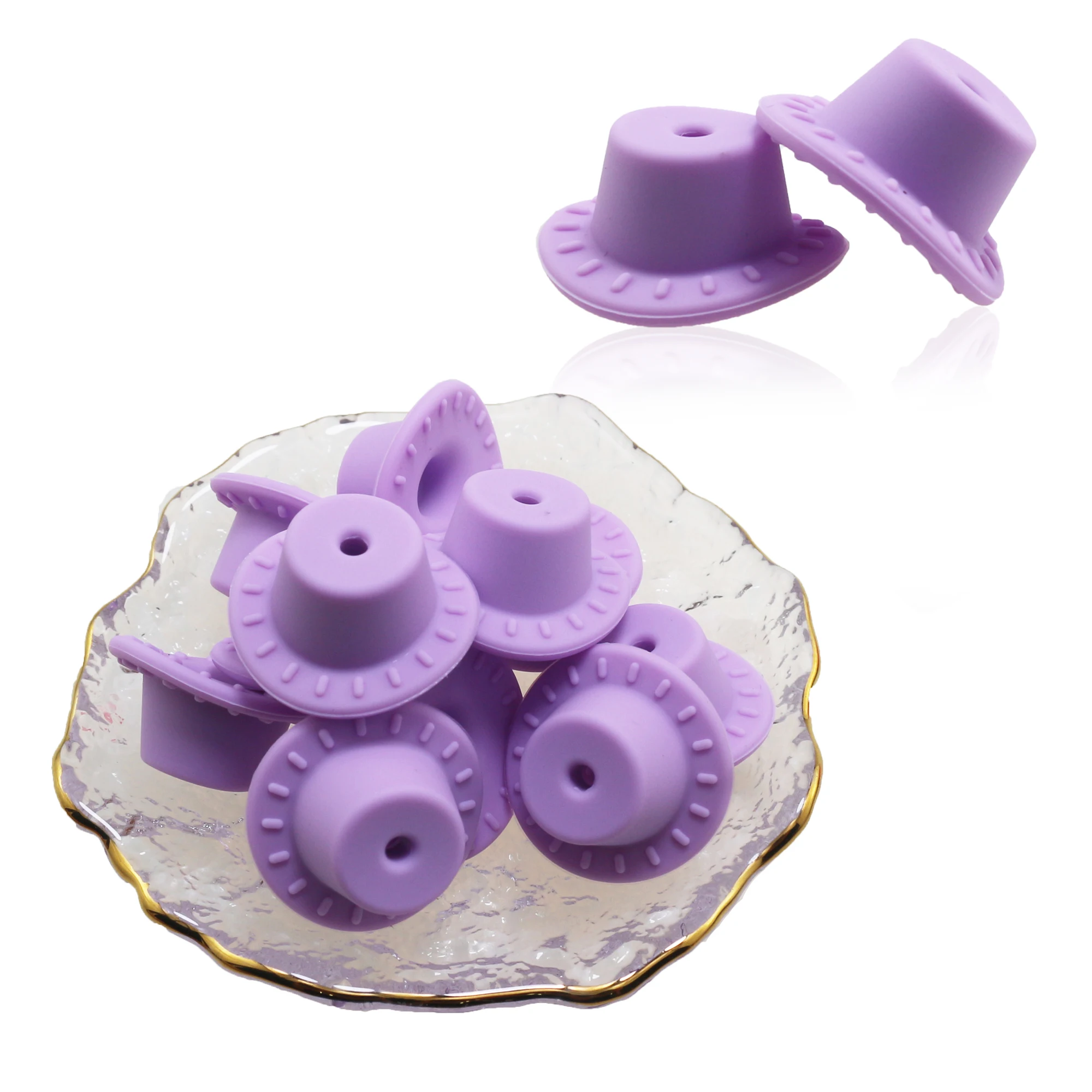 Factory Bulk Silicone Teething Focal Loose Beads For Pens Bead Wristlet Keychain Bracelet Cowboy Hat Wholesale Silicone Beads