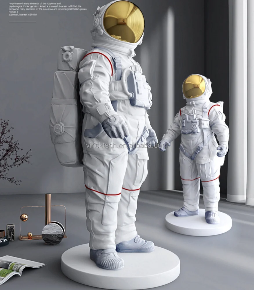 Popular Modern Design Outdoor Decorion Life Size Fiberglass Astronaut Statue in Spacesuit