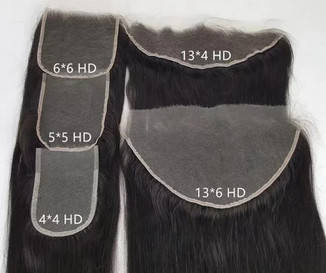 Предварительно выщипанные необработанные человеческие волосы ручная работа тонкая кожа натуральная HD Полная Фронтальная 13x6 13x4 невидимая Плавленая Кружева 4x4 5x5 6 7x7 застежка