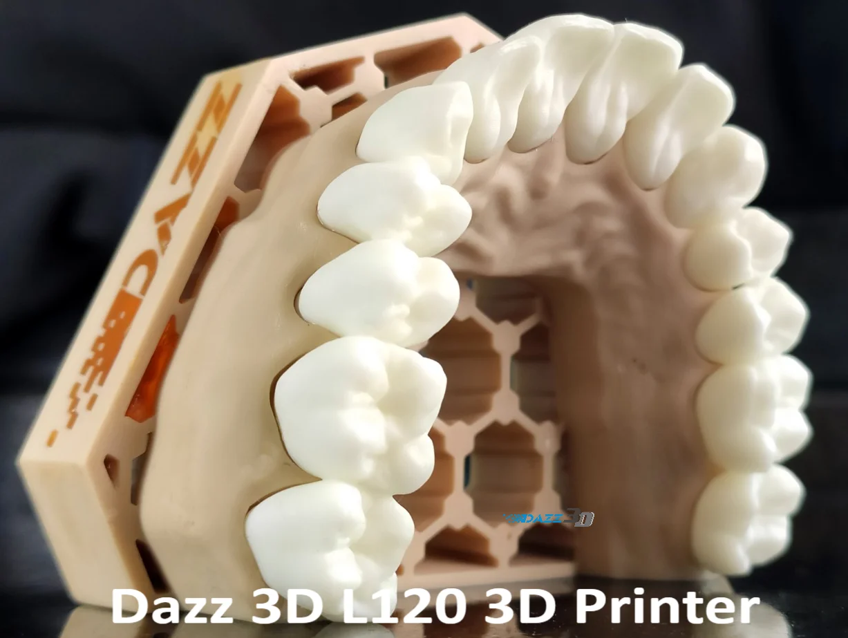 
DAZZLE sla-lcd 3D resin dental clinic 3D printer L120 Pro denture 3D printing Clear Aligner/Bracket/ Retainer/temporary crown 
