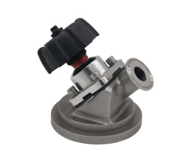 China Sanitary pneumatic manual tank bottom diaphragm valve in stainless steel material for pharmaceutical for WFI for bacterin