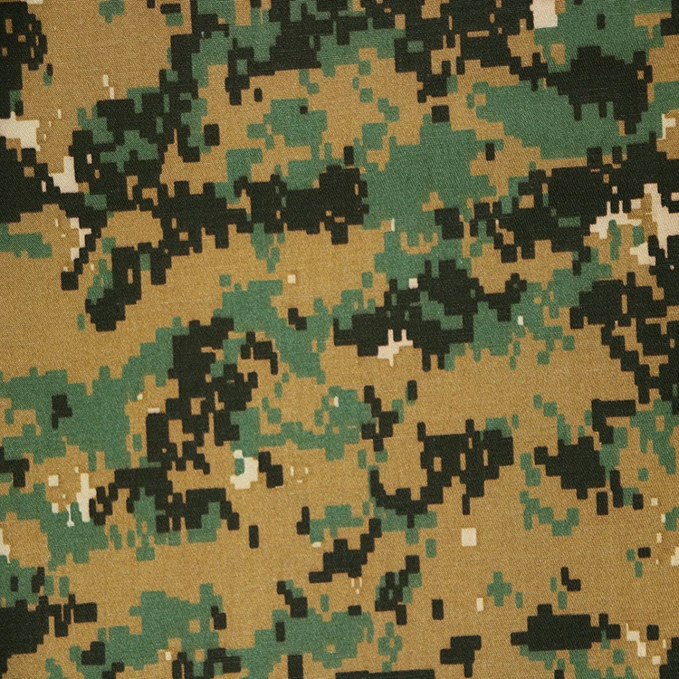 Woodland Digital Camouflage Fabric For Uniforms BT-163