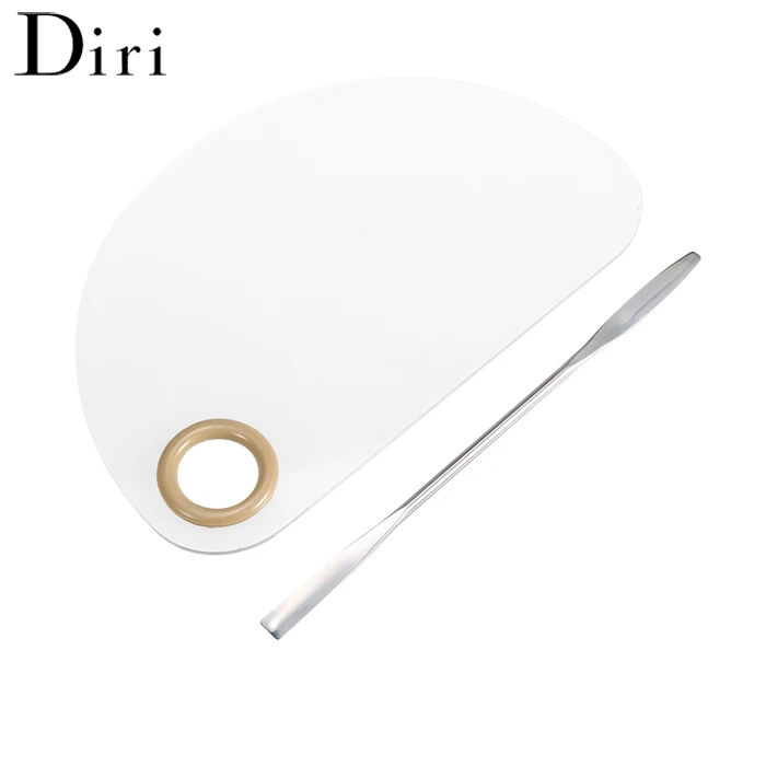 Professional Stainless Steel Cosmetic Makeup Mixing Palette with Spatula