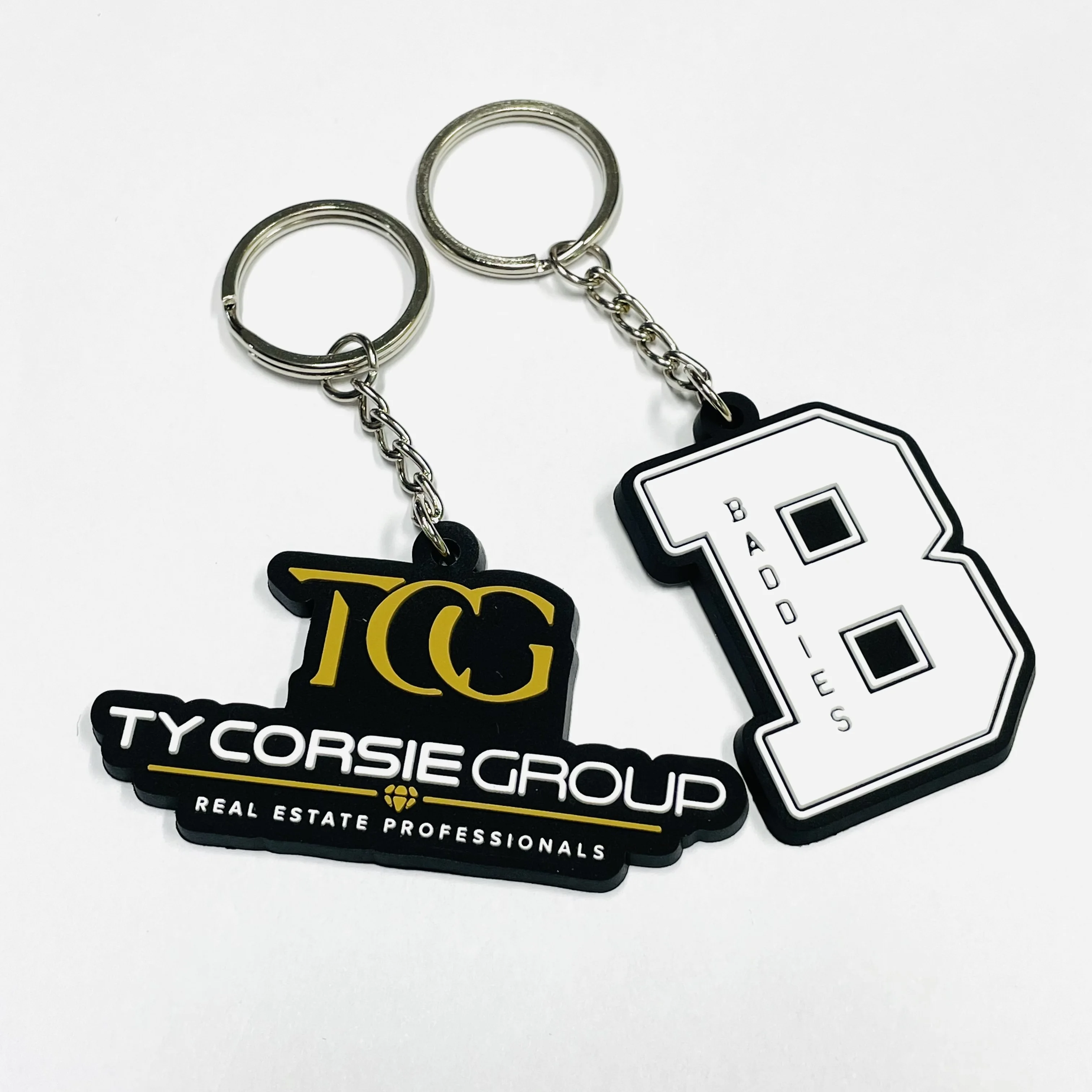 2024 Custom Soft PVC Key Chain Soft Rubber Silicone 2D/3D Rubber PVC Keychain With Your Logo Name