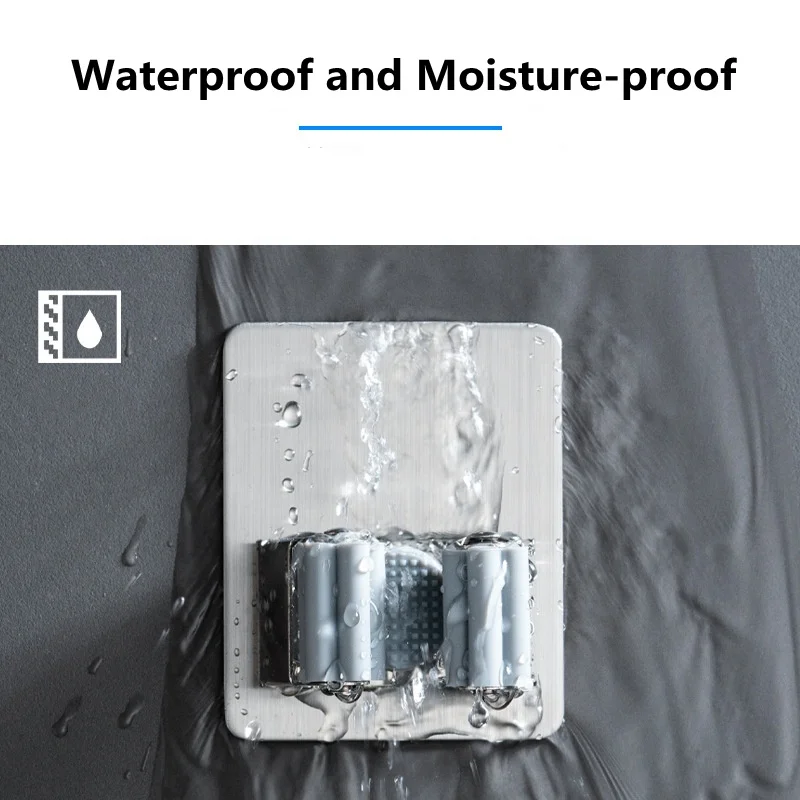 Hot selling Wall Mounted Metal Mop Clip Stainless Steel 304 Waterproof Mop Storage Clip Holder for Home Bathroom