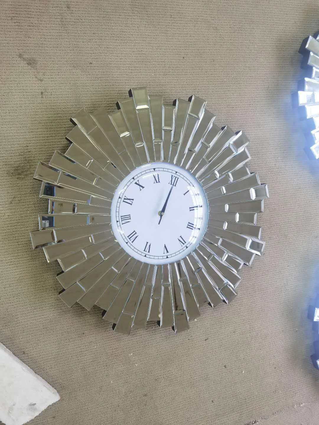3d mirror wall clock