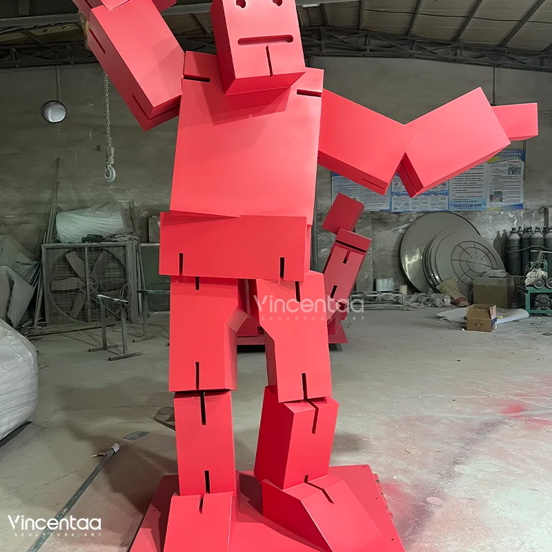 Vincentaa New Design Large Mall Outdoor Sculpture Ornaments Stainless Steel Toy Artwork Sculptures Statues