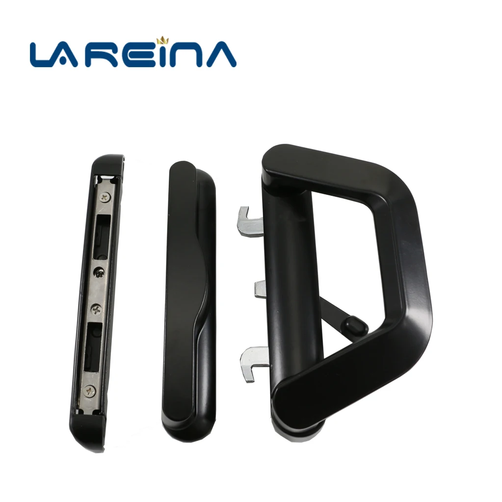 Balcony Double Side Zinc Alloy Sliding Door Locks Handle Lever Set