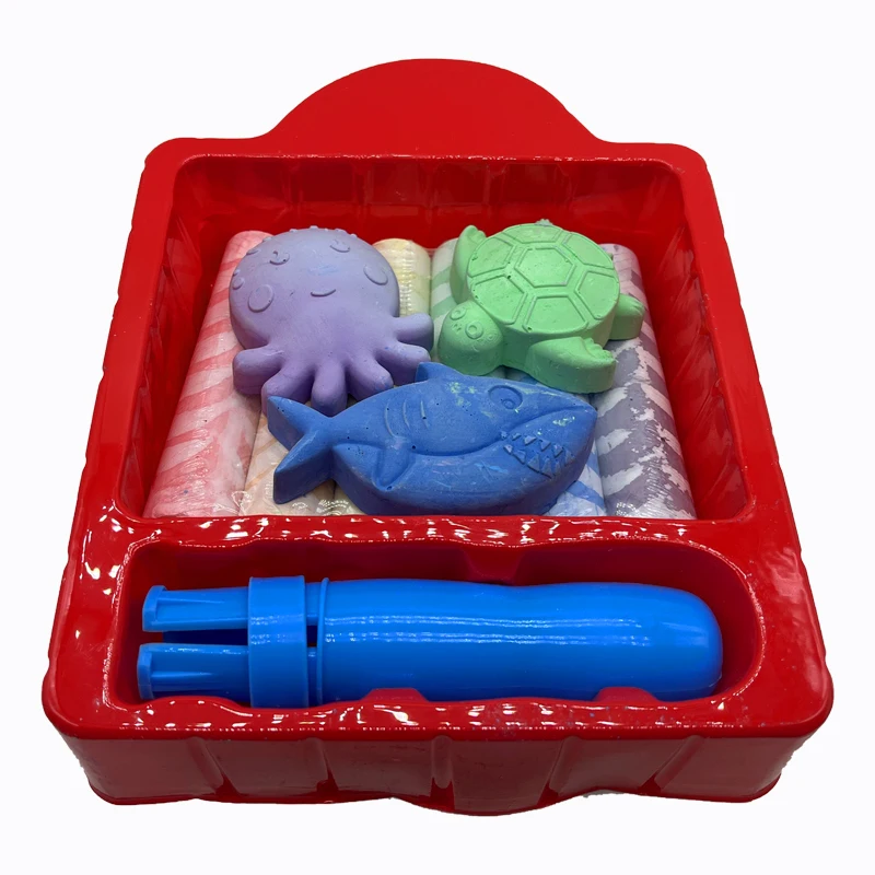 non-toxic dust-free heteroideus Sidewalk Marine animal chalk Set