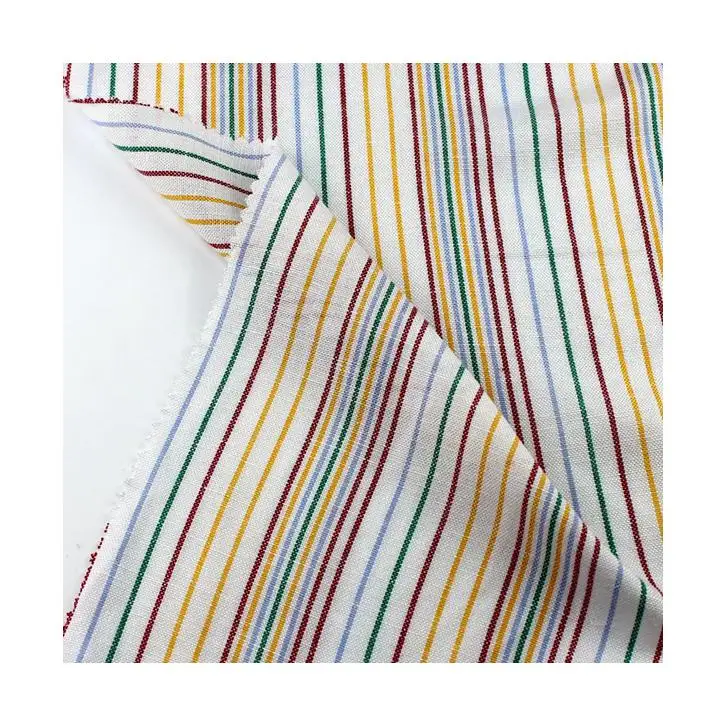
latest fashion new stripe design pattern weave soft linen rayon fabric 