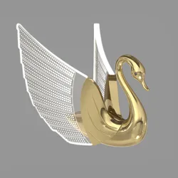 PK Gold Aluminum Swan LED Home Island Decorative Ceiling Pendant Light Chandelier Hotel