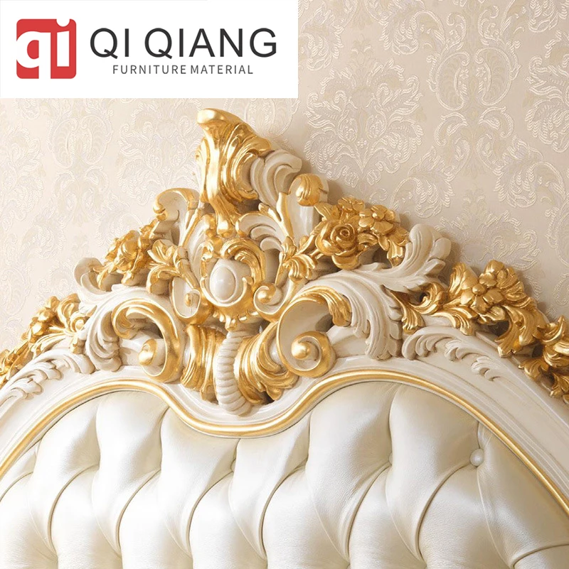 French Carved Wedding Bed Neoclassical Palace Princess Bed for Master Bedroom Double Bed