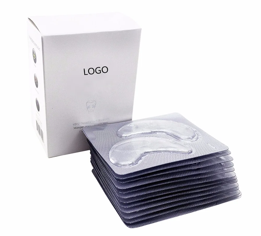 Платиновая Органическая Антивозрастная коллагеновая Серебристая белая маска для глаз от припухлости