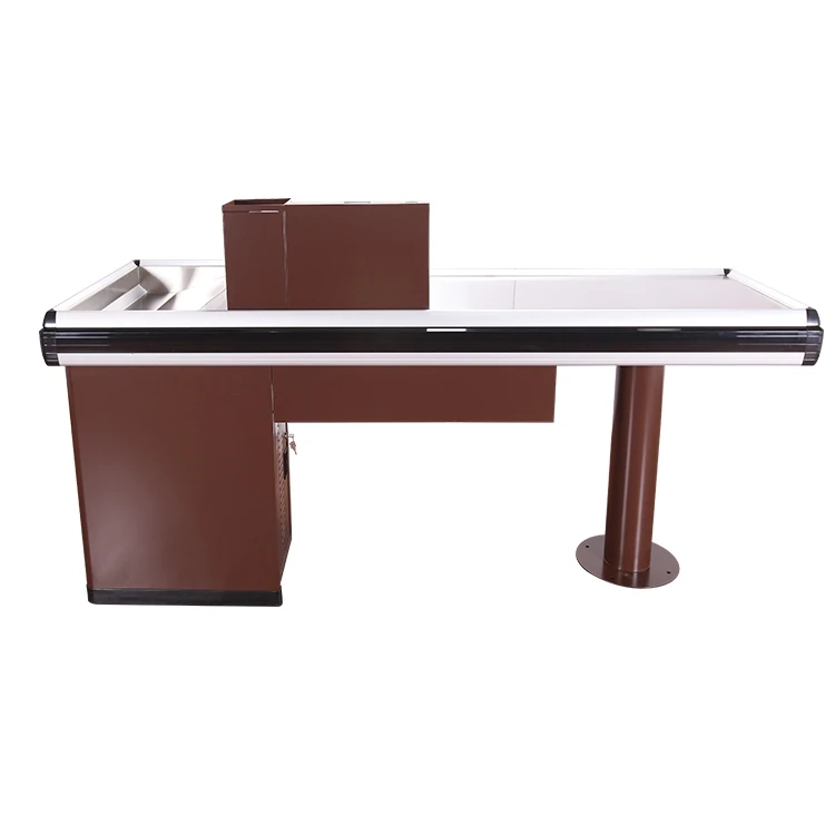 Customized Boutique Supermarket Equipment 304 Cashier Table Checkout Desk Counter