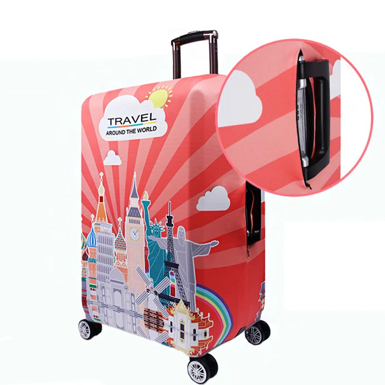 Wholesale Elastic Spandex Protective Luggage Cover Custom Design Suitcase Dust Cover