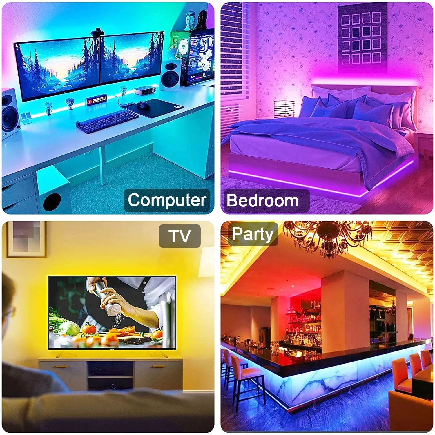 RGB 5050 Led Strip Light BT App 5V USB Led Tape Flexible Ribbon Diode Tape for TV Backlight Gaming Room Decoration