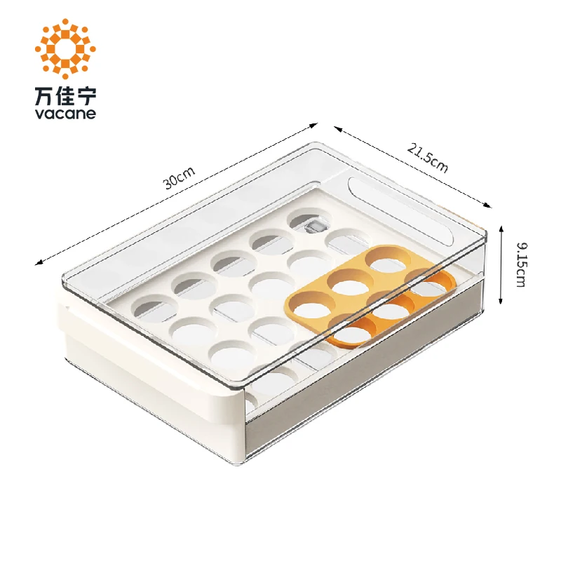 Vacane 2022 новый держатель для яиц для ящика штабелируемые 24 яичные контейнеры для хранения яиц для холодильника