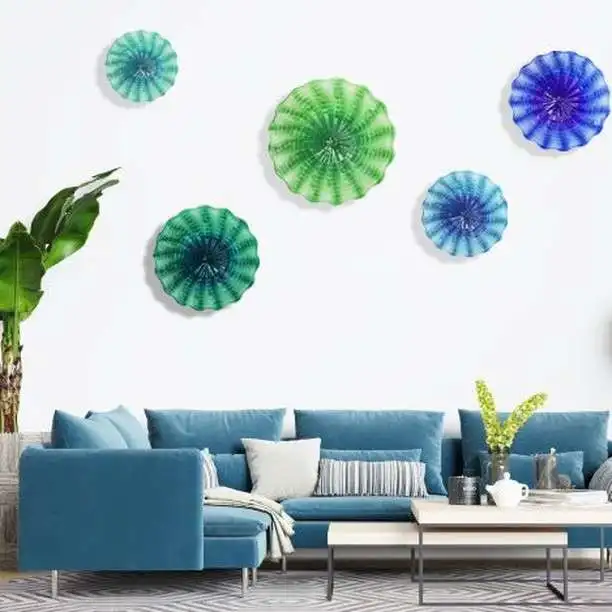 Colorful Murano Glass Wall Art Decor Home Decoration Wall Sculpture for Living Room Decoration