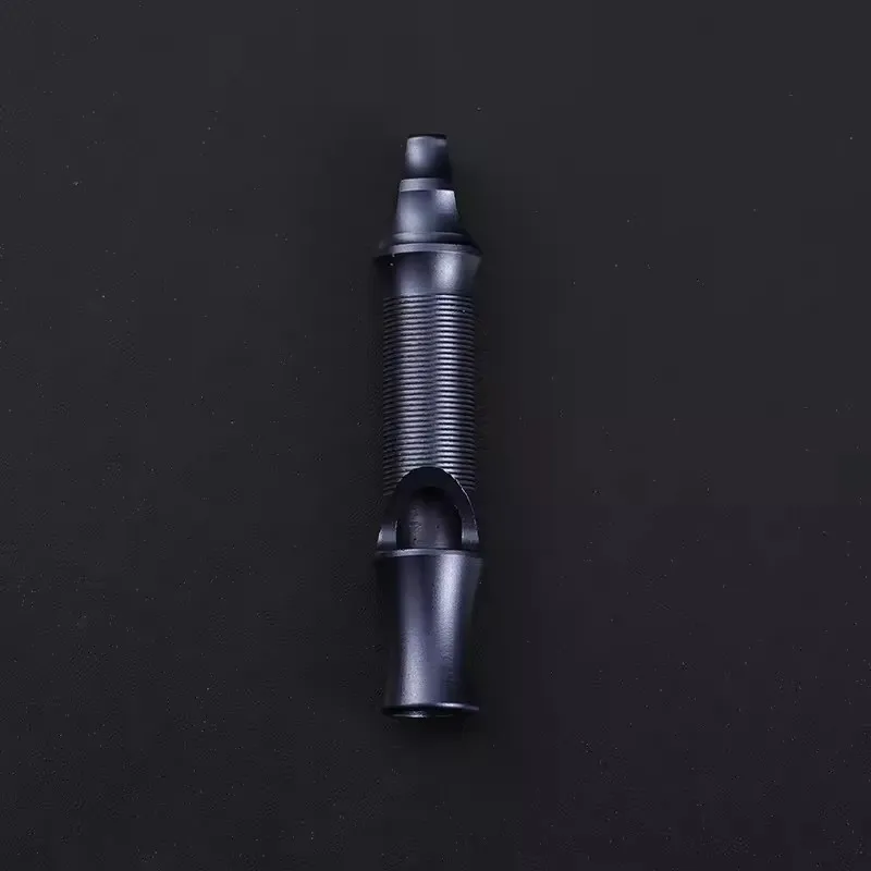 Factory wholesale EDC Whistle aluminium Training supplies whistle referee High-frequency explosive sound whistles with lanyard