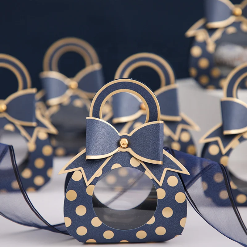 Creative Hand Gifts Wedding Candy Souvenir Bag Wrapped Paper Wedding Candy Favour Baskets Packing Bag