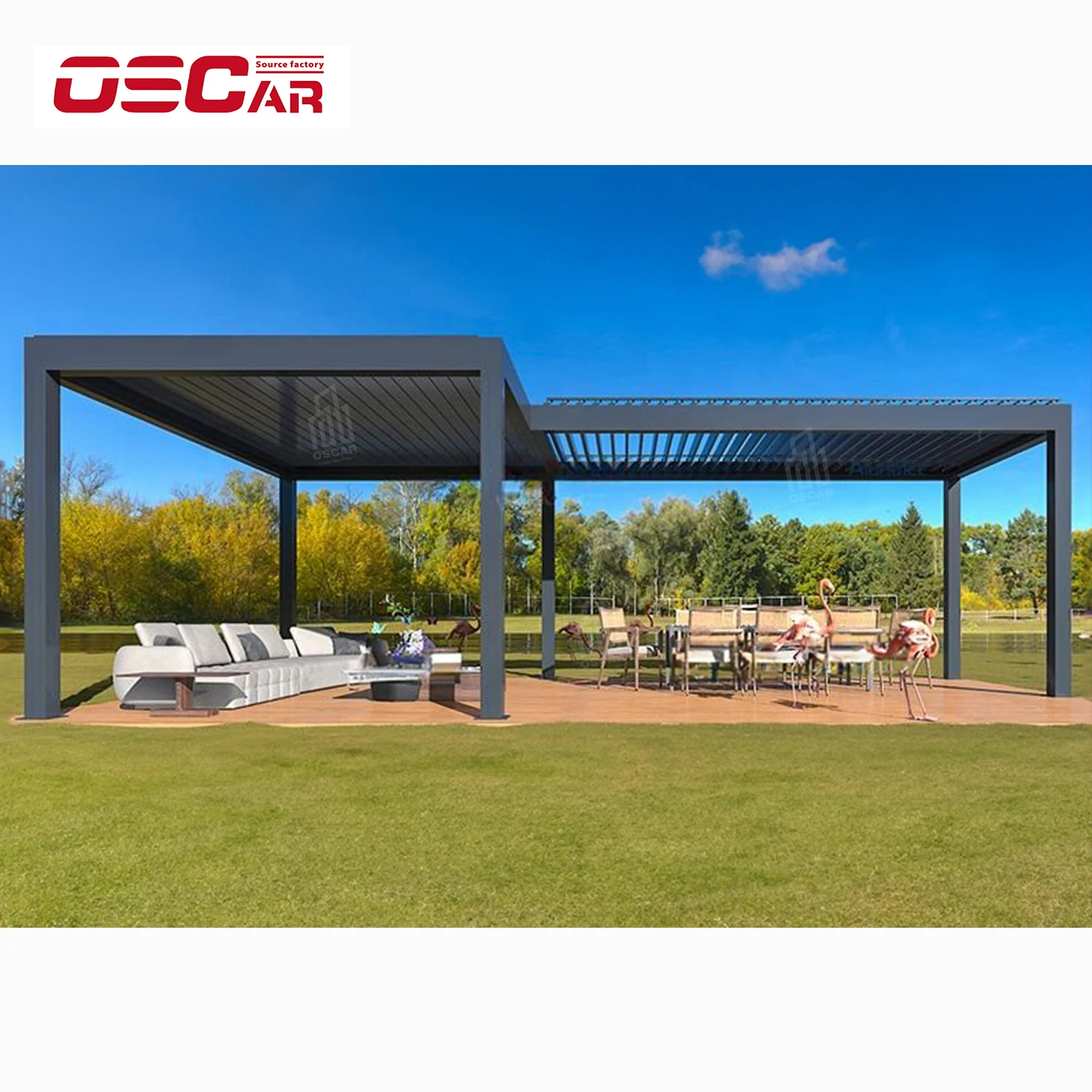 Modern Manual/Motorized Aluminium Hardtop Gazebo Canopy Factory Directly Waterproof Outdoor Patio Pergola Backyard Garden