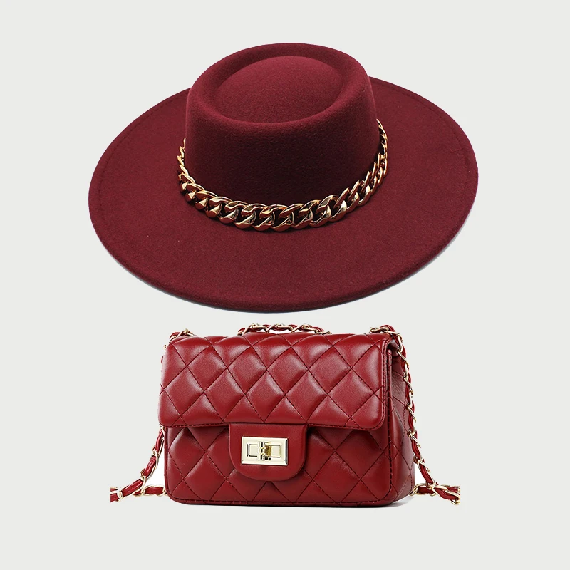 Manufactory Direct Purse Sets cute handbags woman luxury Jazz sunshade hat and purse sets