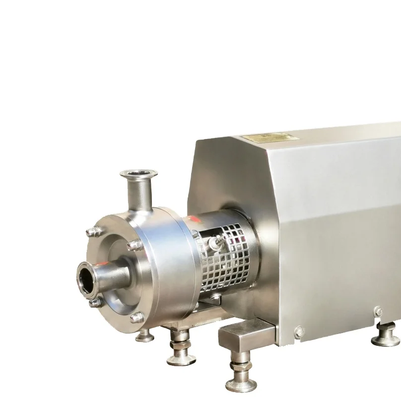 BOAO Mobile Sanitary High shear single stage Emulsifying Homogenizing Pump equip Trolley control box for dairy beverage