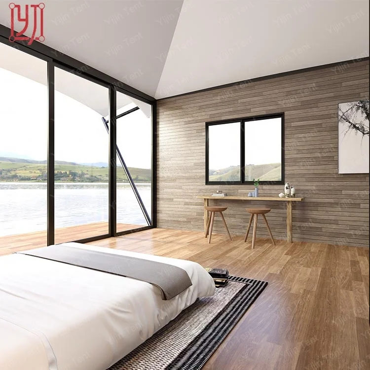 PVDF pagoda hotel tent luxury resort glamping with toilet and bathroom