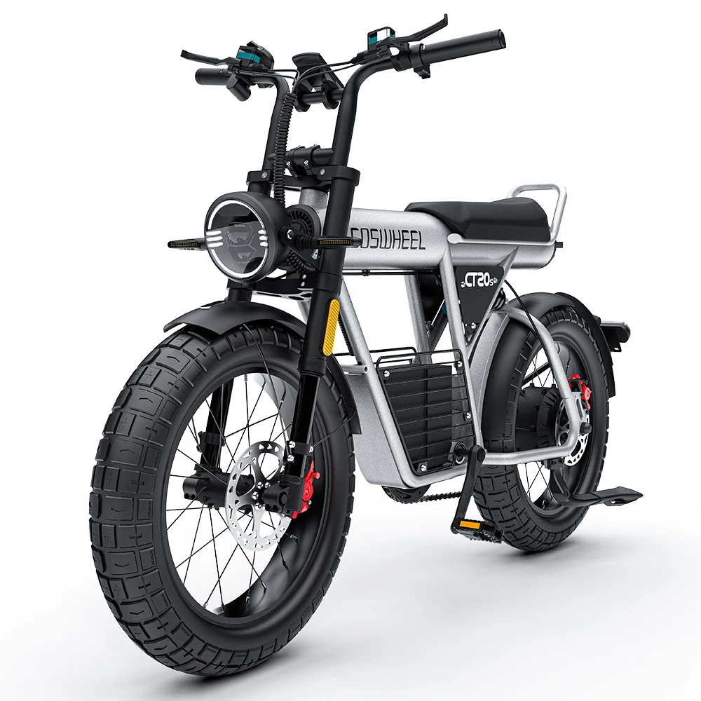 Электровелосипед EU UK US Coswheel CT20S 80 км/ч Электрический Снежный велосипед 60 В 2000 Вт 35 А/ч толстая шина внедорожник 7 скоростей 2 сиденья городской