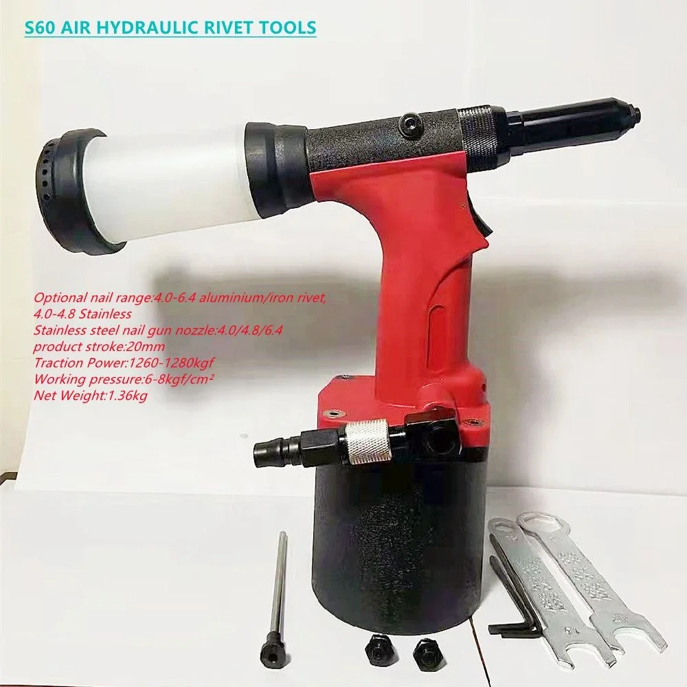 2.4-4.8mm Strong Pull Force Hydraulic Riveter Customizable OEM Air Nut Rivet Gun