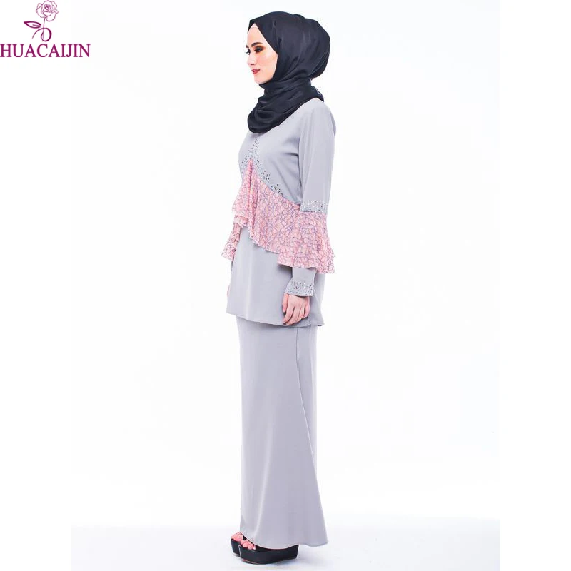 Fashion Design Lace Baju Kurung Elegant Hot Sell Pakistan Traditional Clothing Long Sleeve Fashion Baju Kebaya In Malaysia