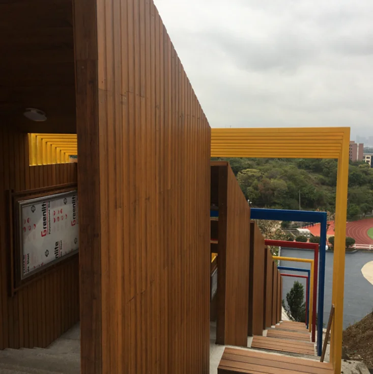 Modern Solid Bamboo Wallboard Strand Woven Exterior Waterproof Wall Cladding Decoration House Siding Panel for Outdoor