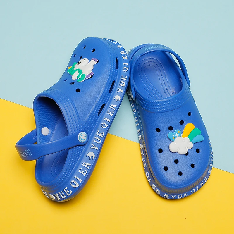 
Flashing High Quality Unisex Big Kids Animated Mules Eve Garden Clogs Children Sandals 