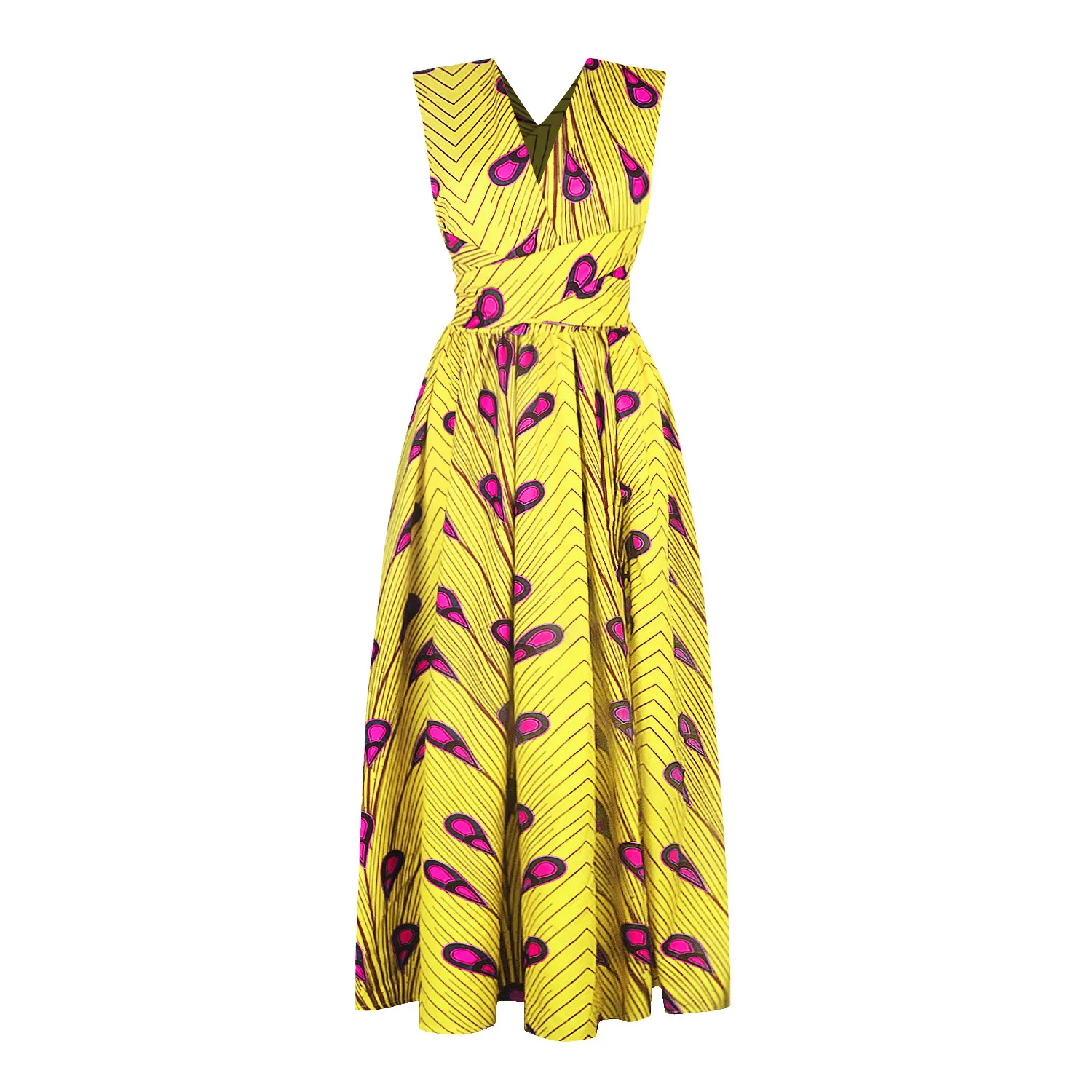 2021 latest new fashion traditional in kenya maxi evening dress  girls fashion kitenge dress african women clothing