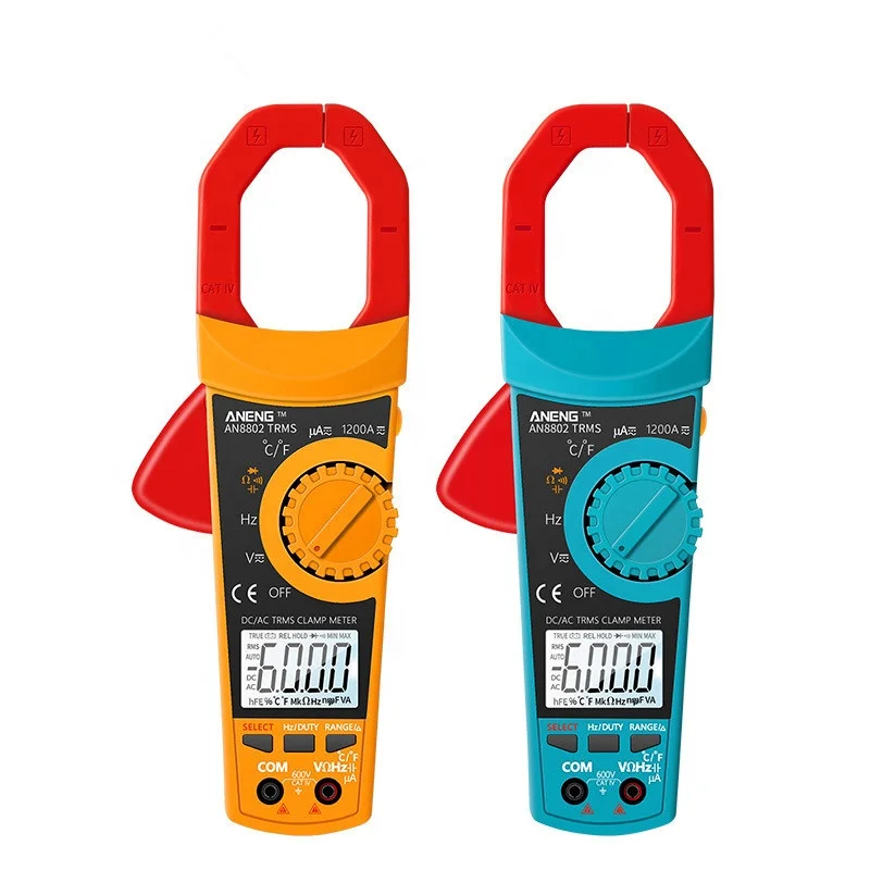 ANENG AN8802 Digital Smart Multimetro True RMS Clamp Meters AC/DC Current Tester Electric Ampere Frequency Voltmeter 1200A Tool