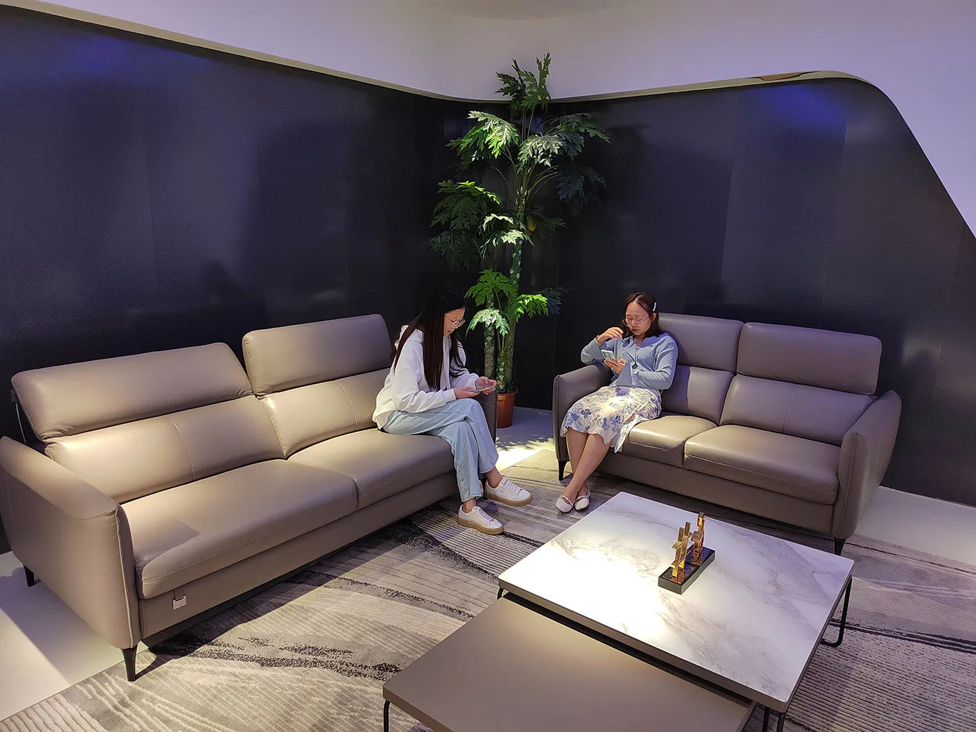 Sofa manufacturer modern simple luxury furniture 3+2+1 leisure brown and turquoise living room