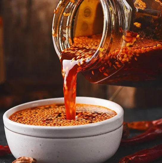 Red Chili Sauce Made of Red Pepper and Vegetable Oil Sauce for Seasoning