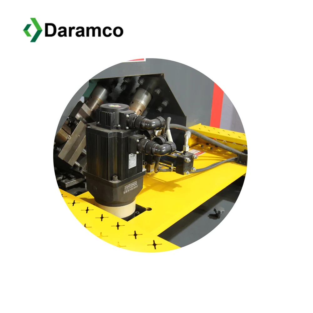 Daramco Steel Tube Hole Hydraulic Square Round T-beam Bars Punching Galvanized Pipe Punching Press Machine Price
