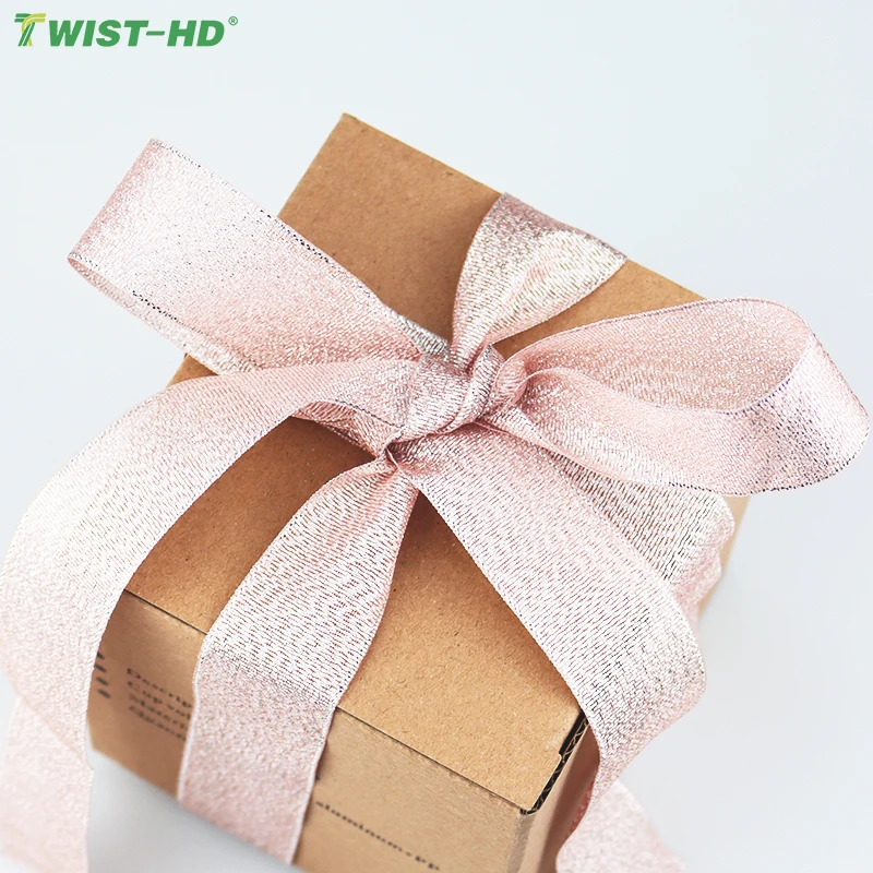 Colorful Gift Decoration Ribbon With Golden Line Curling Balloon Ribbon Bouquet Decorative Plastic PP Ribbon Rolls