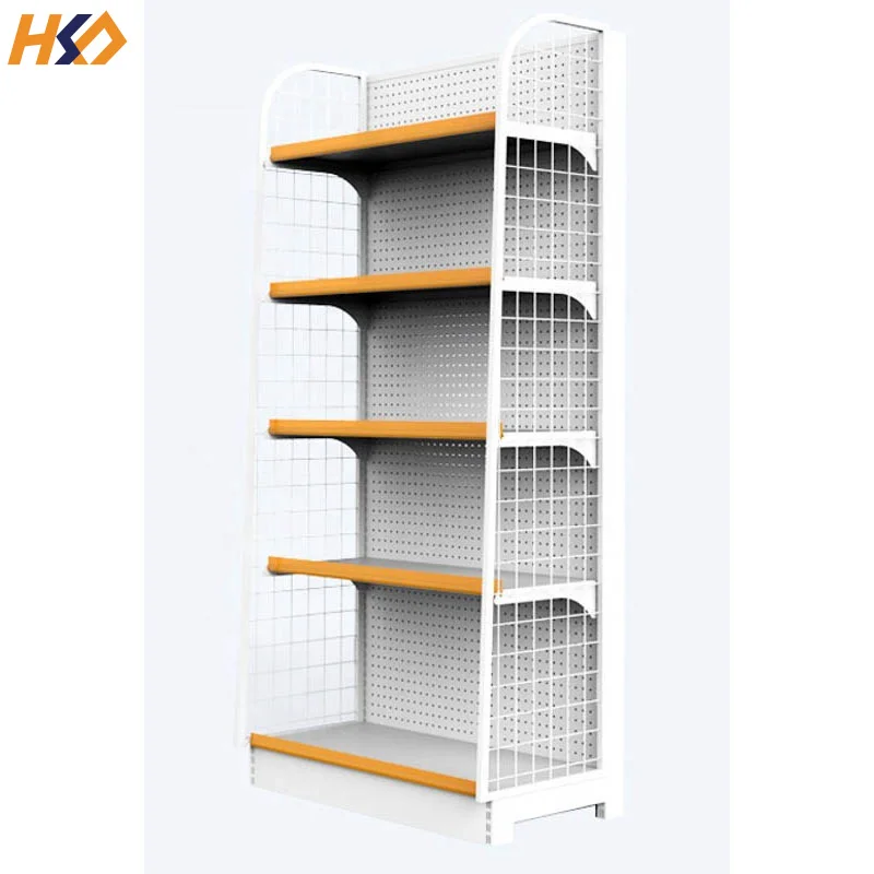 Normal back net supermarket shelf shop shelving rack shelves for supermarkets metal shelf